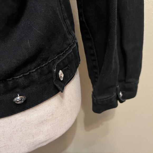 Christine Alexander jacket black denim gold & brown beading & crystals  Sz L - Picture 9 of 14